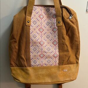Roxy Tan and Pink Backpack